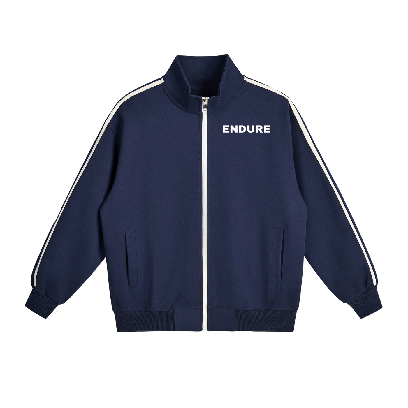 ENDURE - Contrast Side-Stripe Stand Collar Jacket